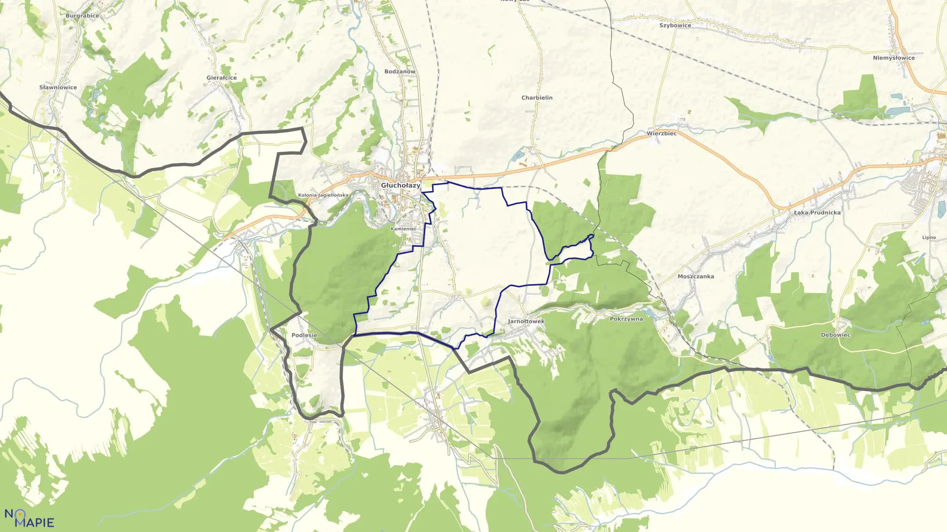 Mapa obrębu KONRADÓW w gminie Głuchołazy